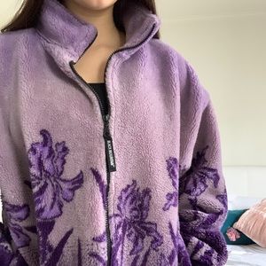 Black Mountain Outdoor Fleece Zip-up Purple Iris